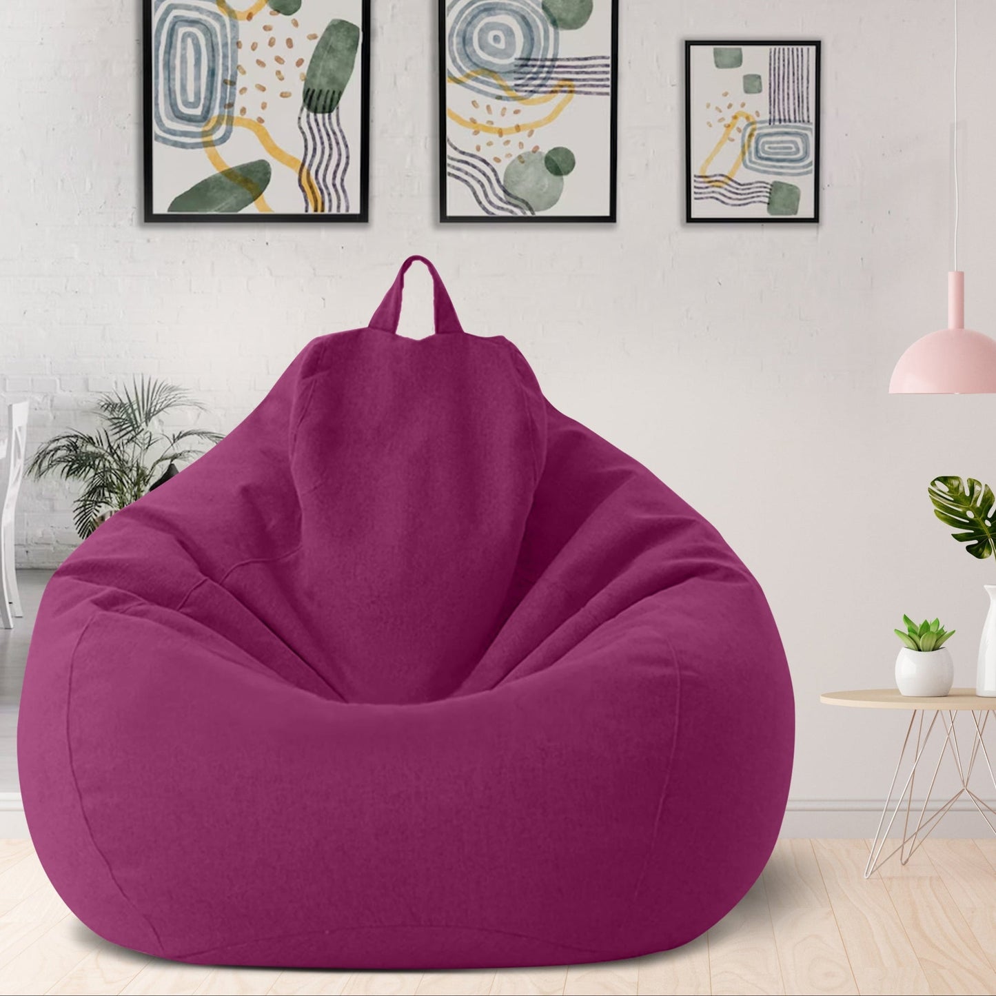 FleekFit | Luxury Linen Bean Bag – Ergonomic & Stylish Comfort Seating