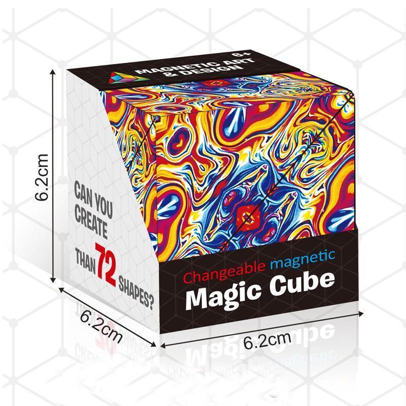 FleekFit | Magnetic Transforming Cube | Transforming Puzzle Toy | Multicolor