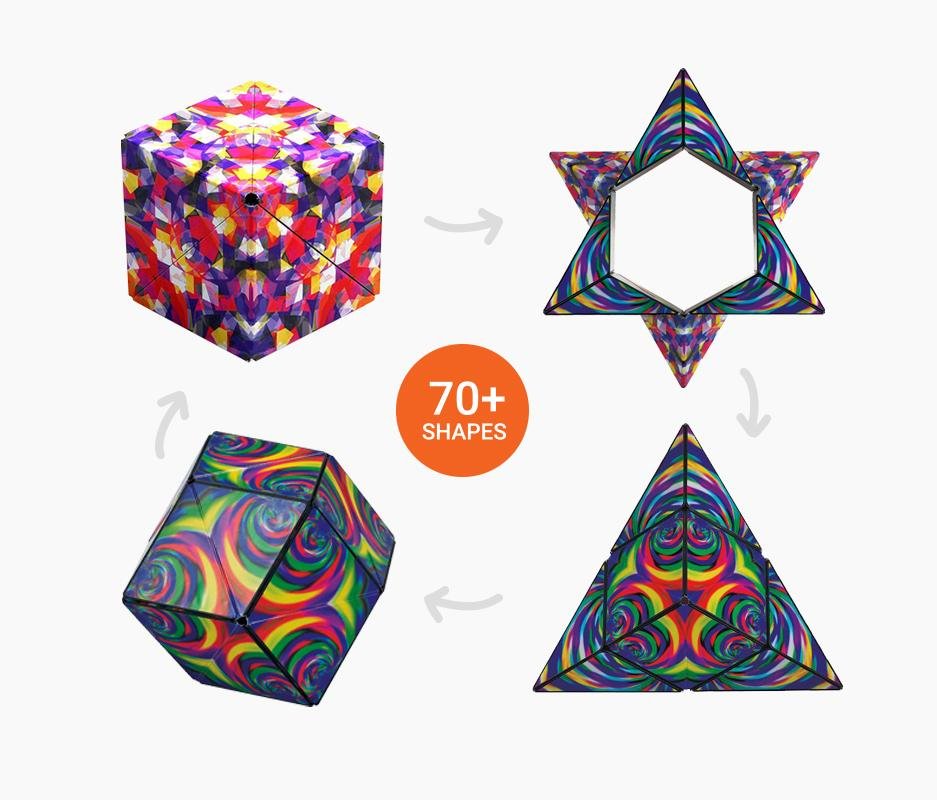FleekFit | Magnetic Transforming Cube | Transforming Puzzle Toy | Multicolor