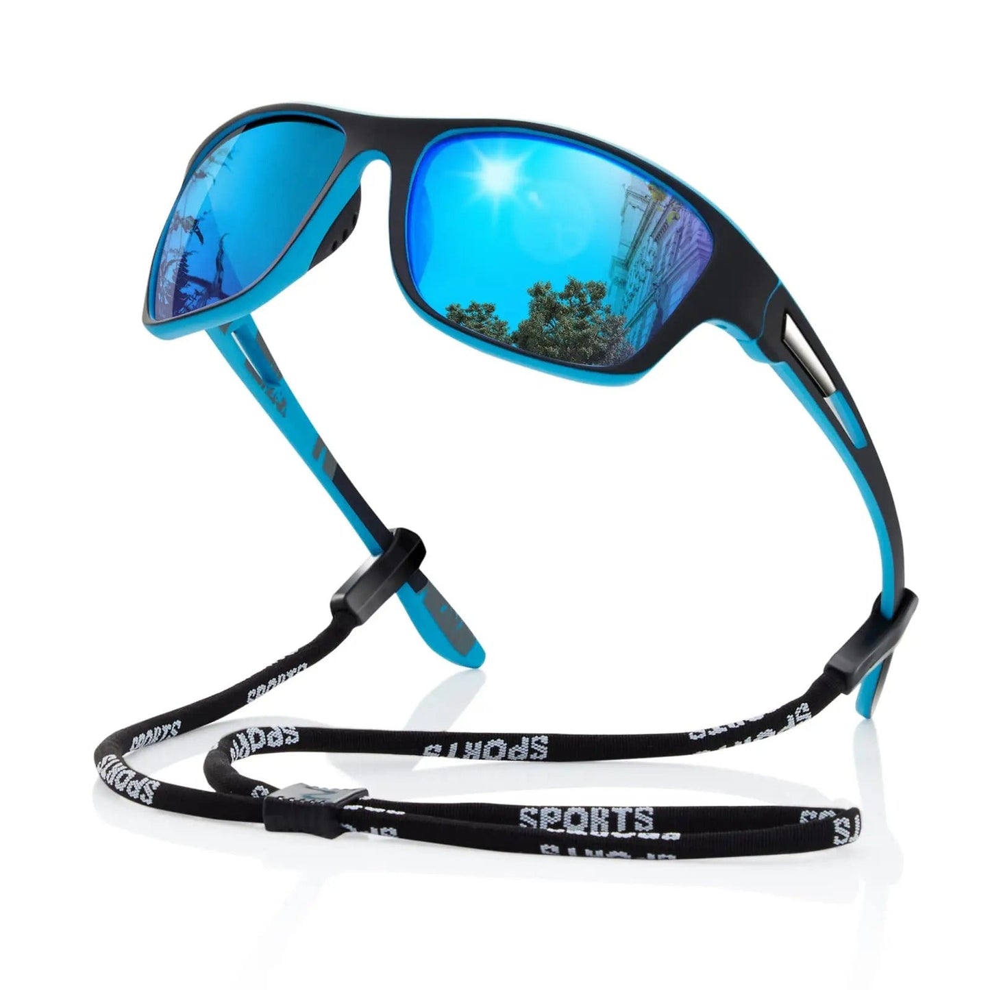 FleekFit | Men's Polarized Sports Sunglasses UK – UV400 Wrap Around Sunglasses for Cycling, Running & Outdoor Activities | Lightweight & Glare Protection