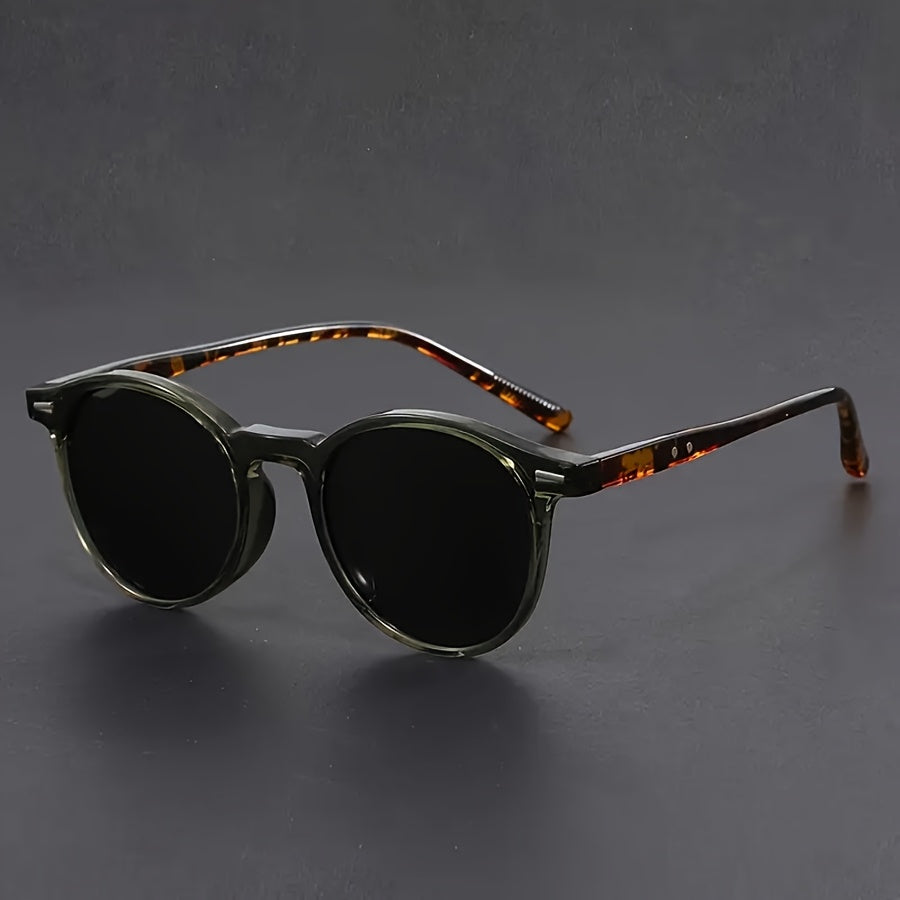 FleekFit | Men's Sunglasses RetroView – Round Tortoiseshell Glasses with Lightweight Frame