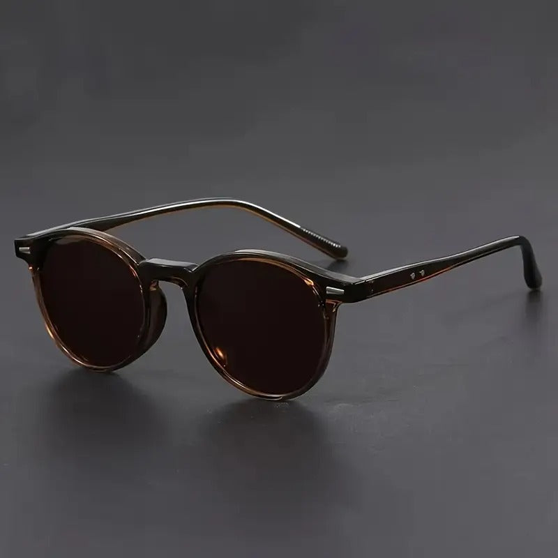 FleekFit | Men's Sunglasses RetroView – Round Tortoiseshell Glasses with Lightweight Frame