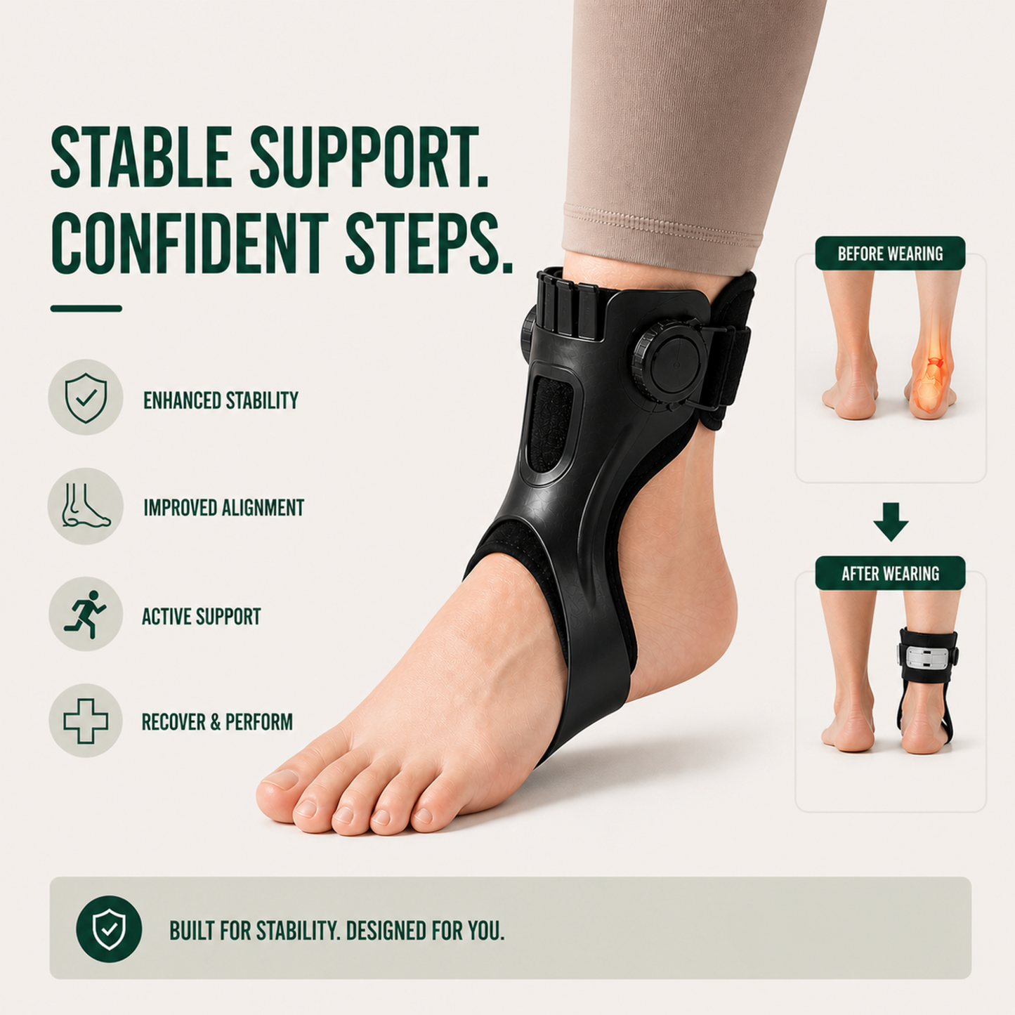 FleekFit | OrthoLift Adjustable Ankle Stabilizing Brace