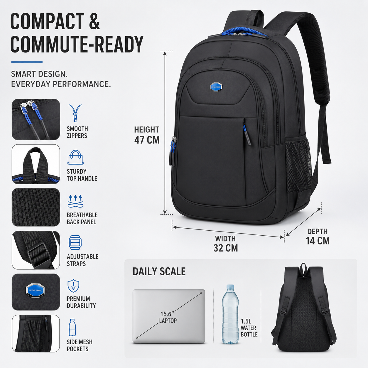FleekFit | Oxford Business Backpack