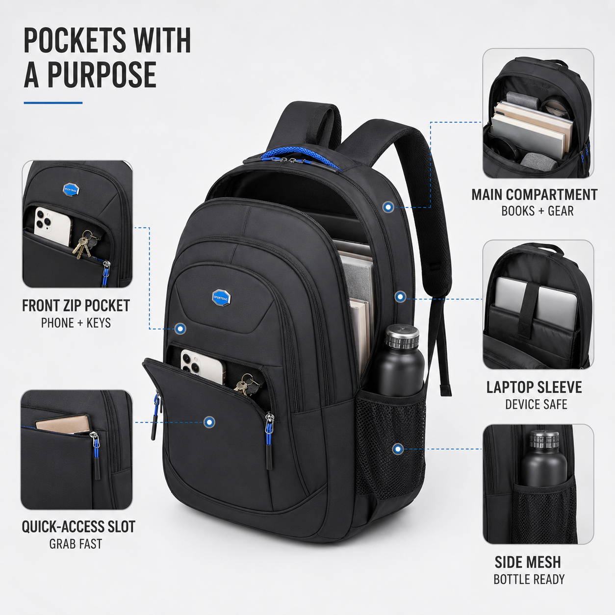 FleekFit | Oxford Business Backpack