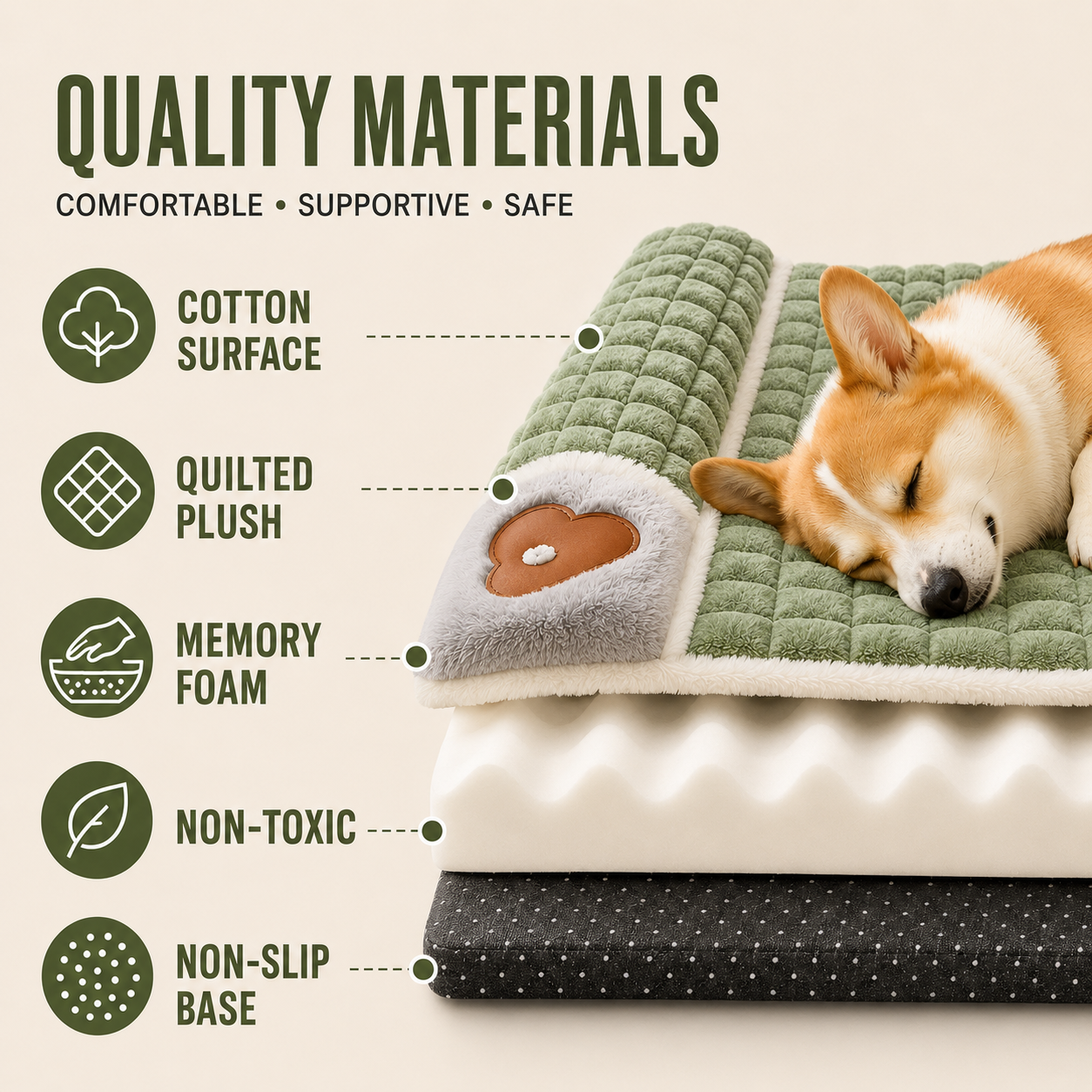 FleekFit | Pawselle Orthopedic Memory Foam Pet Bed