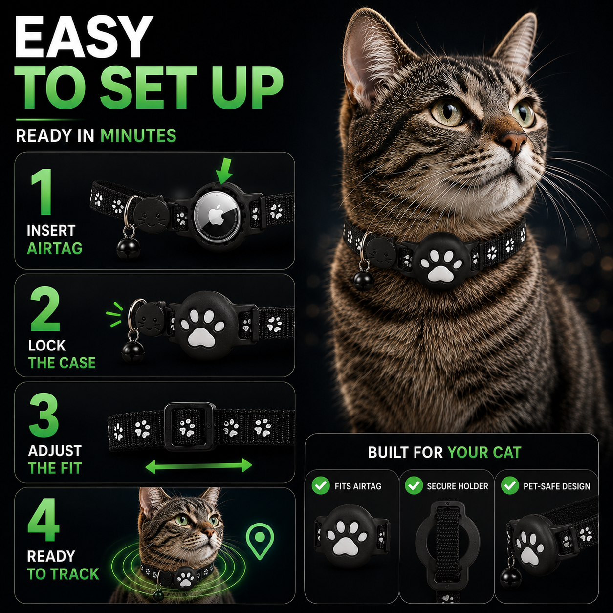 FleekFit | Pawtrackr GPS-Enabled Adjustable Pet Collar