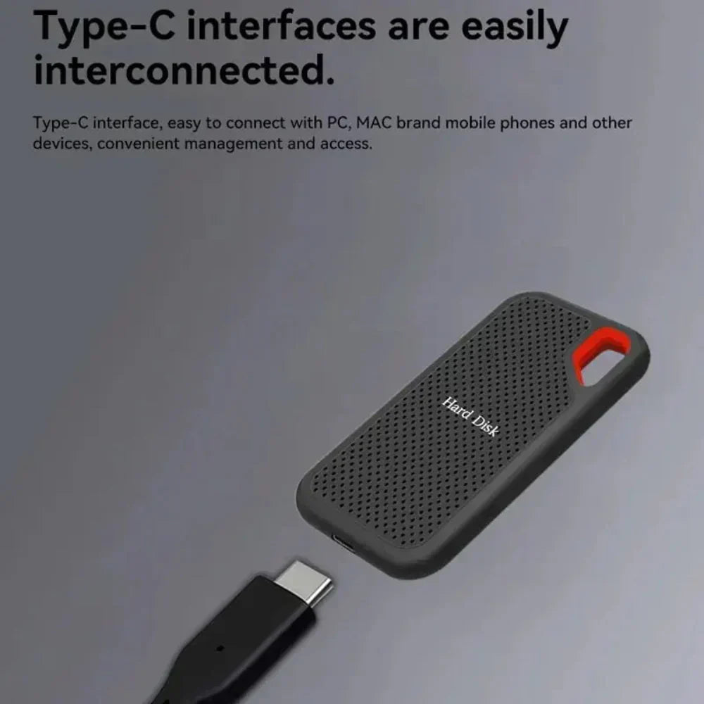 FleekFit | Portable External SSD Drive High Speed Data Transfer Shockproof Storage