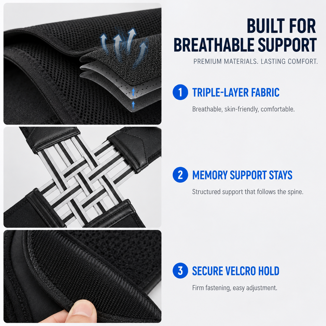 FleekFit | PostuForm Adjustable Full Back Brace