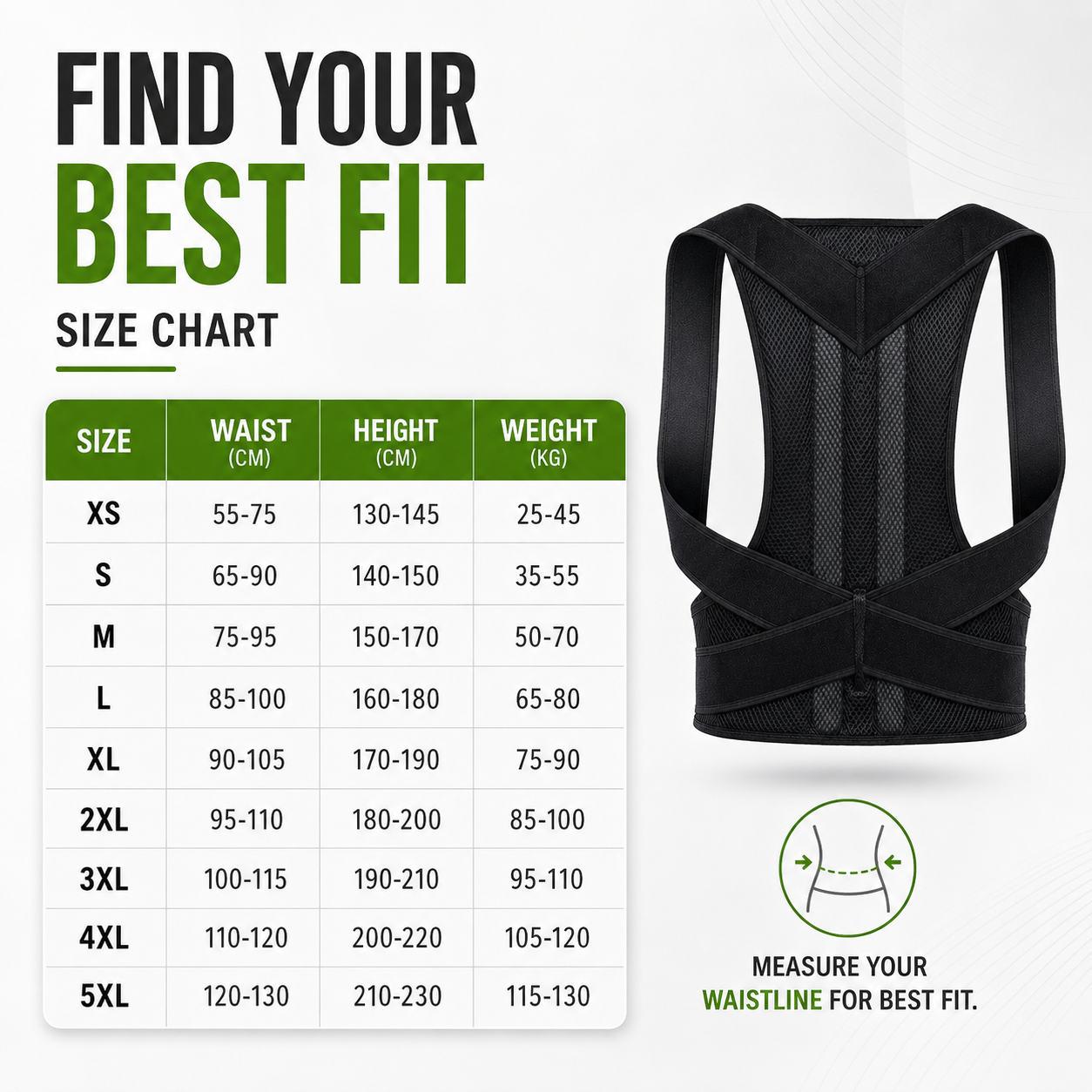 FleekFit | PostuRise Adjustable Unisex Posture Brace