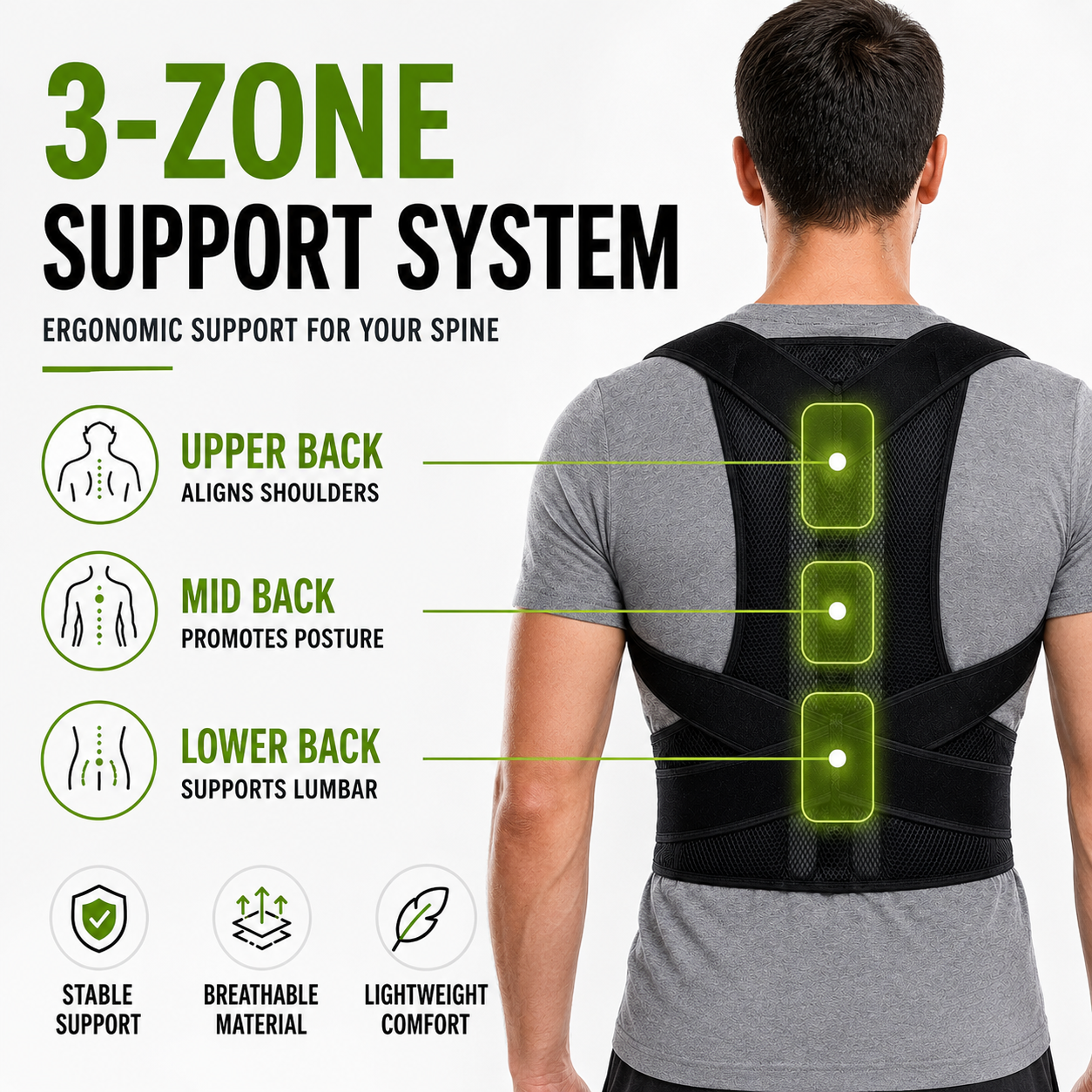 FleekFit | PostuRise Adjustable Unisex Posture Brace