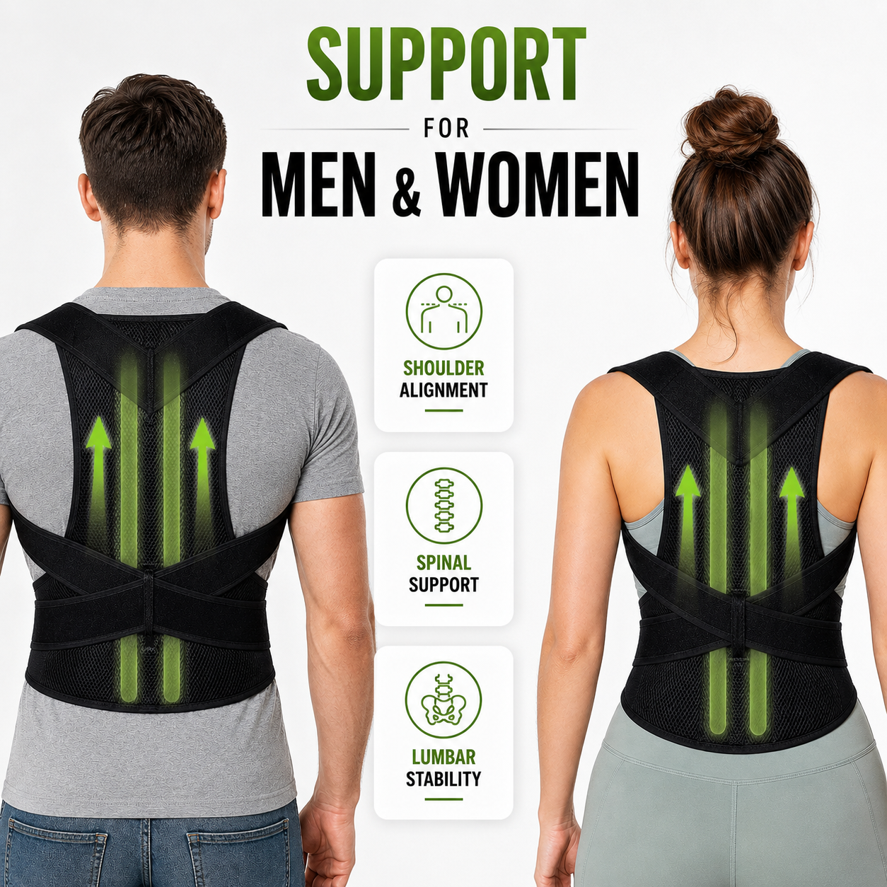 FleekFit | PostuRise Adjustable Unisex Posture Brace