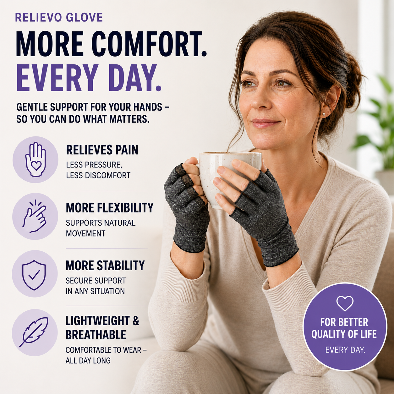 FleekFit | RelievoGlove Half Finger Compression Glove