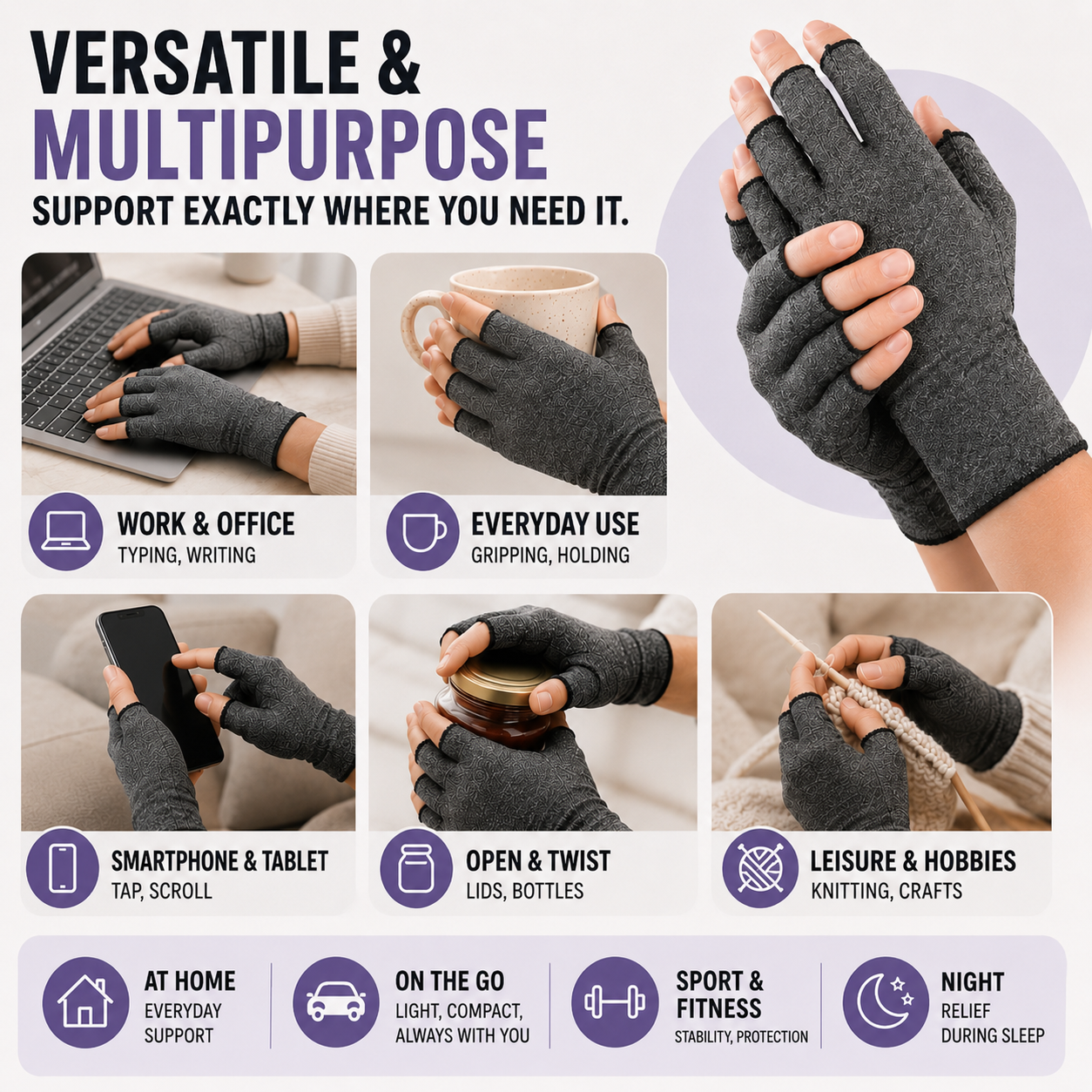 FleekFit | RelievoGlove Half Finger Compression Glove