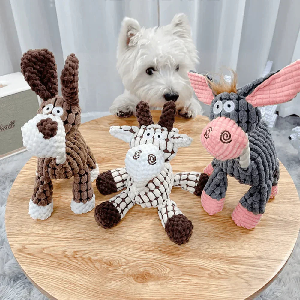 FleekFit | Robust Dog Toy Made of Plush | Bite-Resistant and Durable Design | Multiple Models