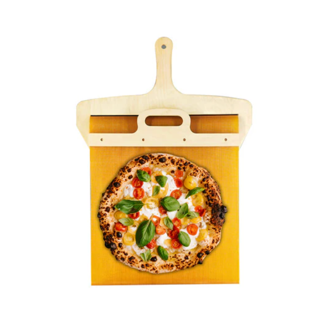 FleekFit | Sliding Pizza Peel | Easy Lifting with Non-Stick Surface | Wood