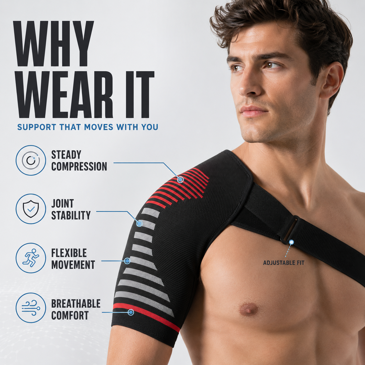 FleekFit | SolaceSleeve Compression Knit Shoulder Sleeve