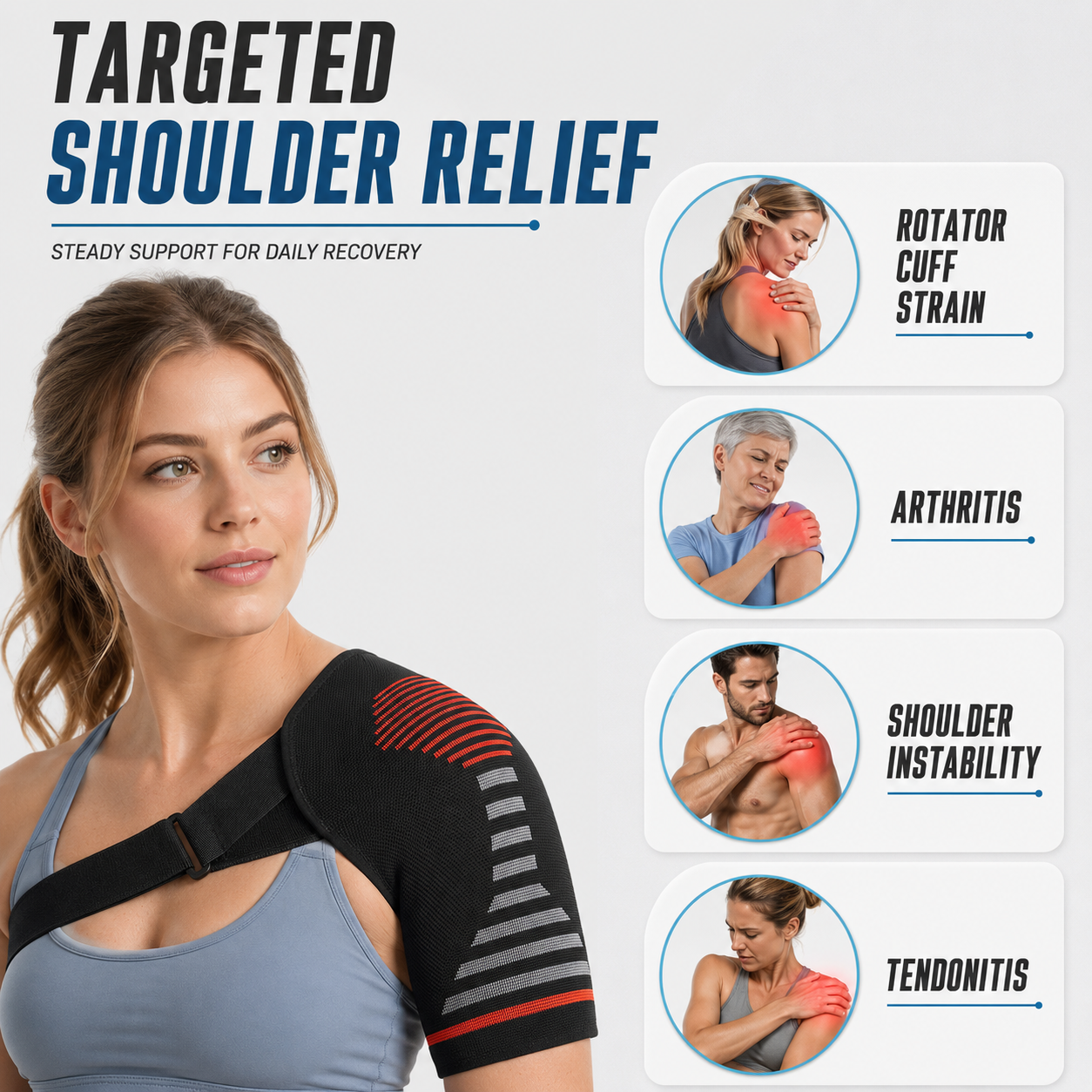 FleekFit | SolaceSleeve Compression Knit Shoulder Sleeve