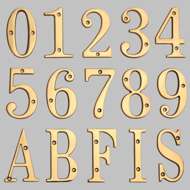 FleekFit | Traditional House Numbers Made of Solid Brass
