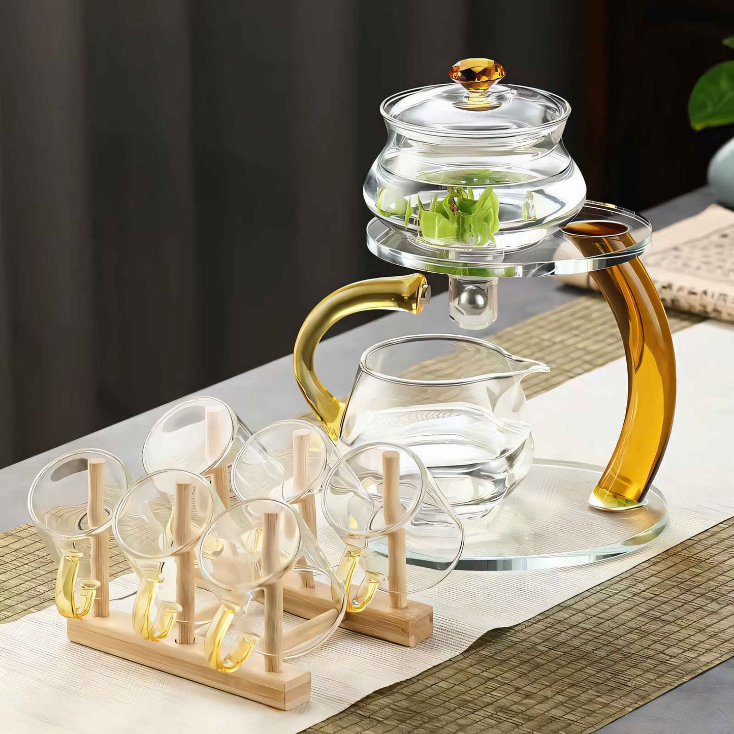FleekFit | TranquiliTea – Magnetic Glass Infuser Teapot for Enhanced Flavor & Wellness