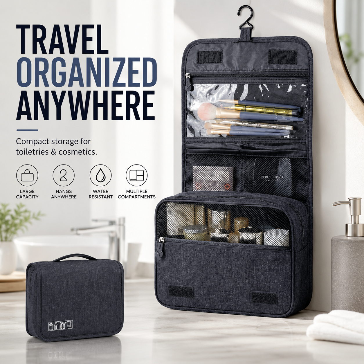 FleekFit | Vaylore Waterproof Hanging Toiletry Bag
