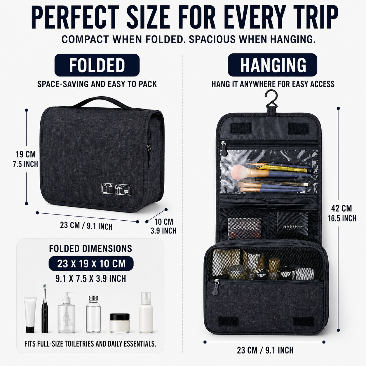 FleekFit | Vaylore Waterproof Hanging Toiletry Bag
