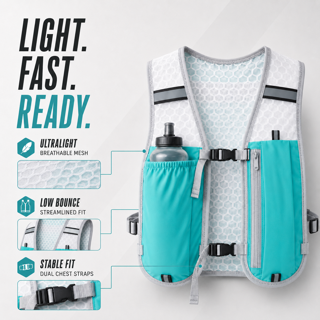 FleekFit | Vestrun Ultralight Running Vest Hydration Pack