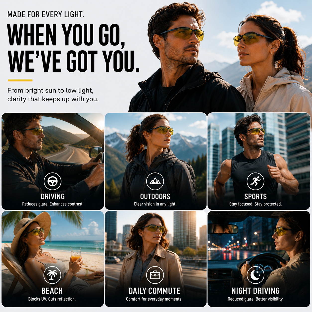 FleekFit | Visentra Lightweight Frameless Polarised Sunglasses