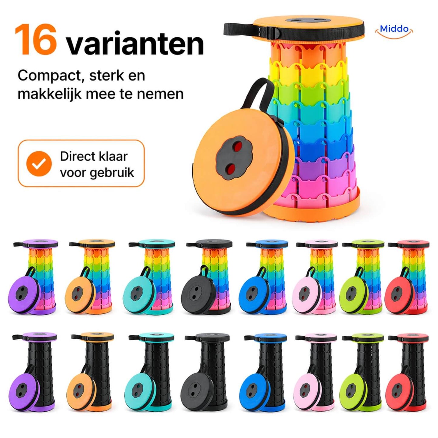 FlexiStool™ Adjustable Telescopic Stool with Non-Slip Surface