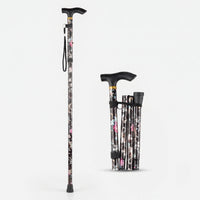 Floral Fold-Away Walking Stick