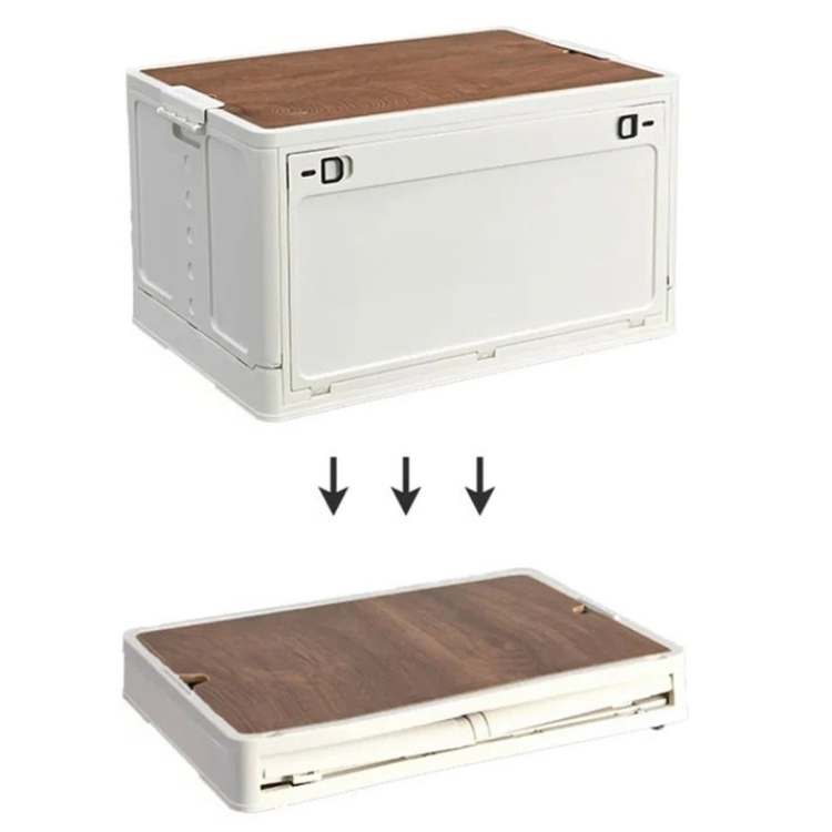 Foldable Outdoor Storage Container with Cutting Board Lid