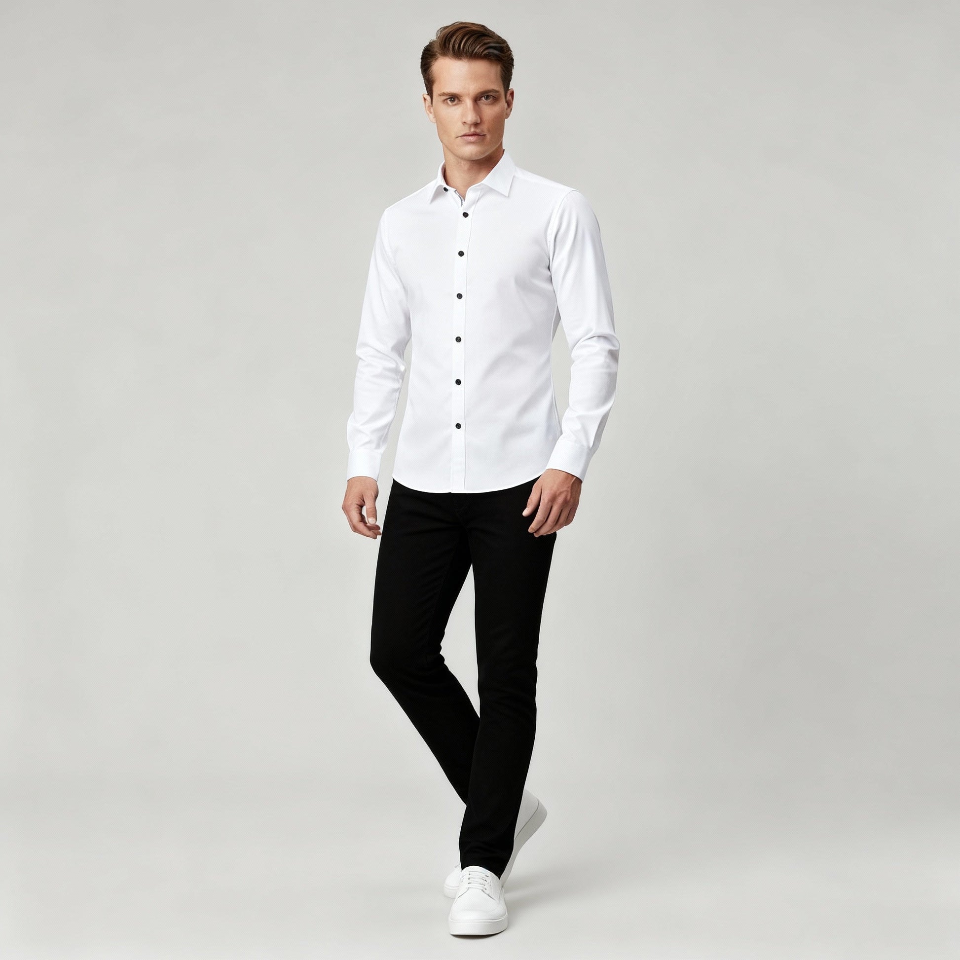 Image of Frank | Men's Slim Fit Button-Down Dress Shirt