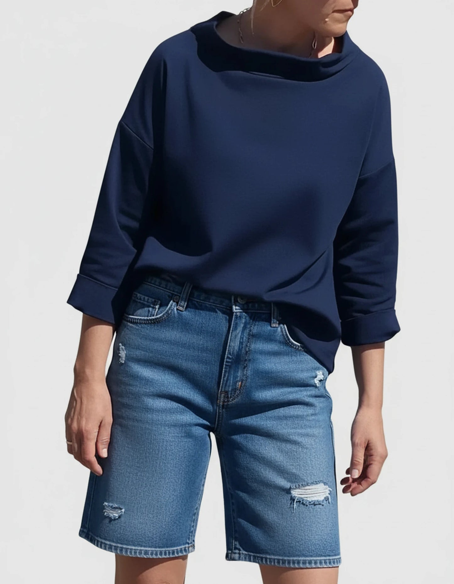 Funnel Neck Blouse for Women