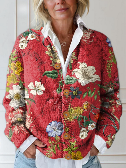Image of Gabriella | Women's Floral Button-Front Cardigan