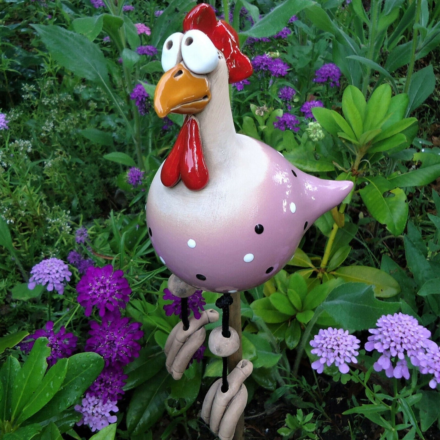 Garden Decoration | Fence Figure Chicken | Weatherproof Humor Design | FenceFunky