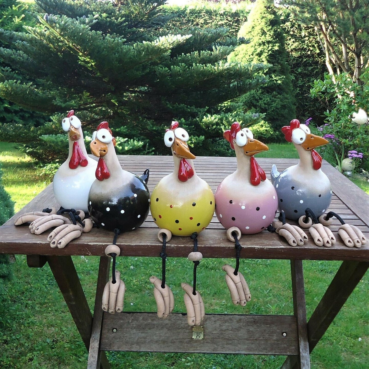 Garden Decoration | Fence Figure Chicken | Weatherproof Humor Design | FenceFunky