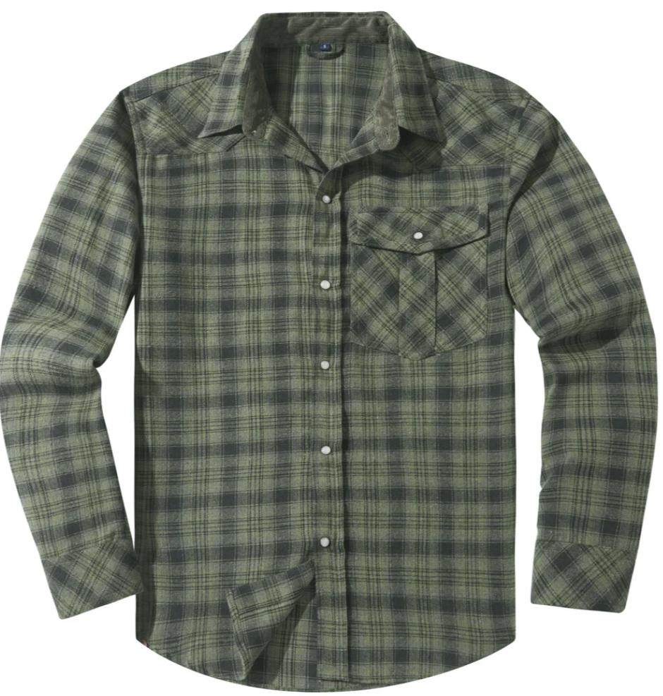 Image of Garrett | Men's Plaid Long Sleeve Shirt