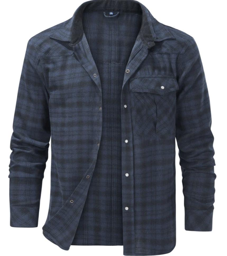 Image of Garrett | Men's Plaid Long Sleeve Shirt