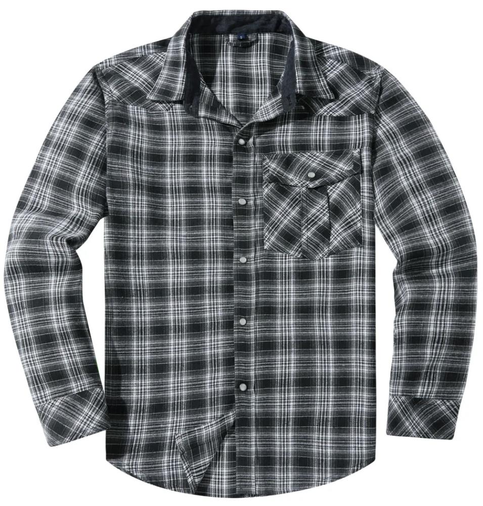 Image of Garrett | Men's Plaid Long Sleeve Shirt