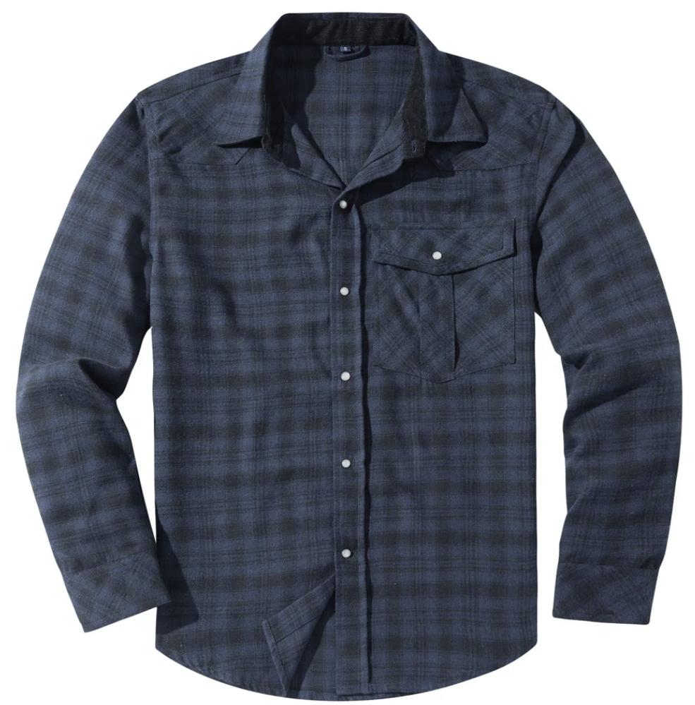 Image of Garrett | Men's Plaid Long Sleeve Shirt