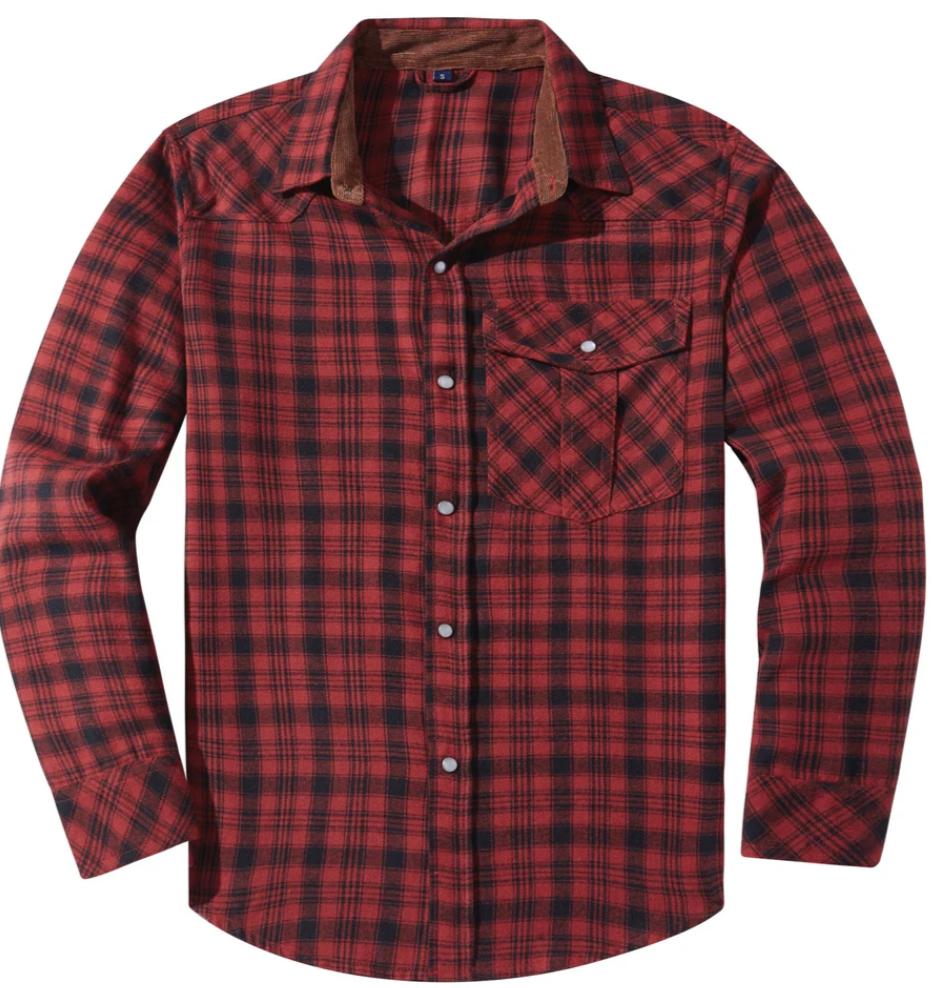 Image of Garrett | Men's Plaid Long Sleeve Shirt