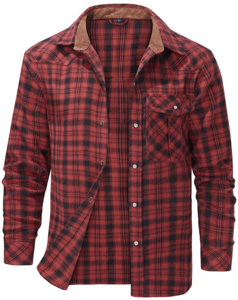 Image of Garrett | Men's Plaid Long Sleeve Shirt