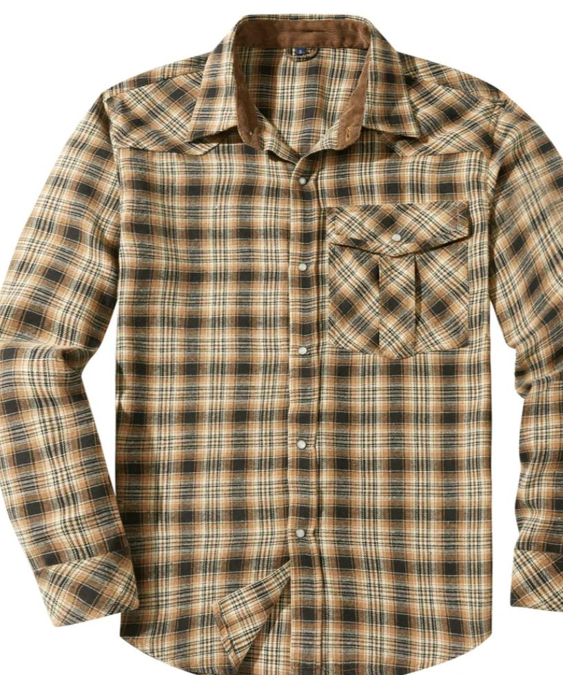 Image of Garrett | Men's Plaid Long Sleeve Shirt