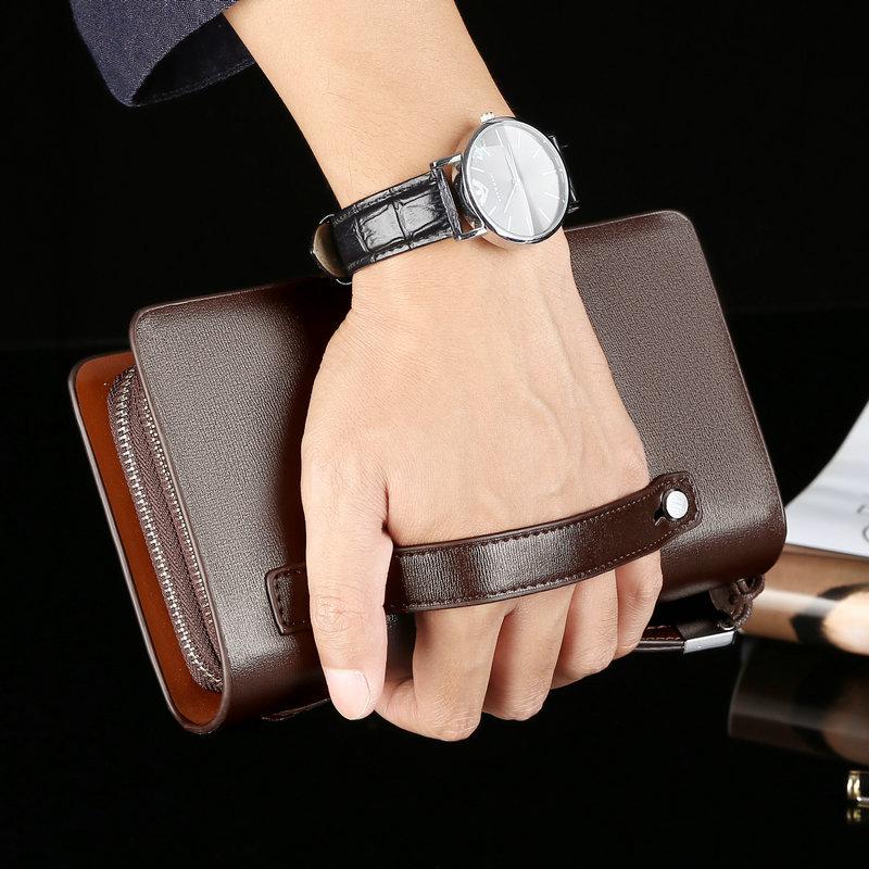 Genuine Leather Men's Clutch Bag - Keep All Your Essentials in One Place