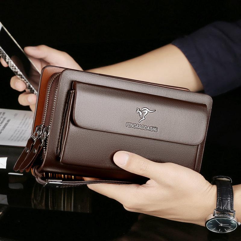 Genuine Leather Men's Clutch Bag - Keep All Your Essentials in One Place