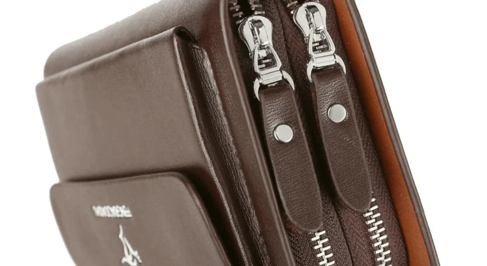 Genuine Leather Men's Clutch Bag - Keep All Your Essentials in One Place
