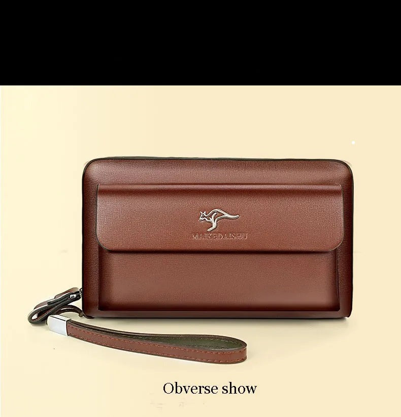 Genuine Leather Men's Clutch Bag - Keep All Your Essentials in One Place