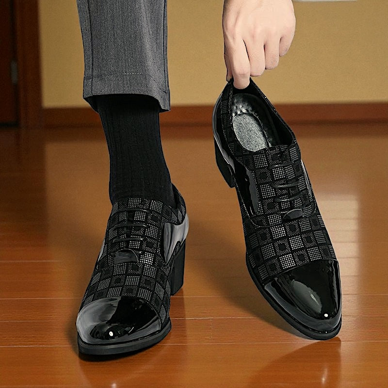 Image of George | Men's Lace-Up Block Heel Dress Shoes