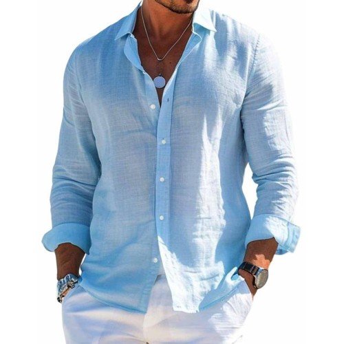 Image of George | Men's Long Sleeve Button-Down Casual Shirt