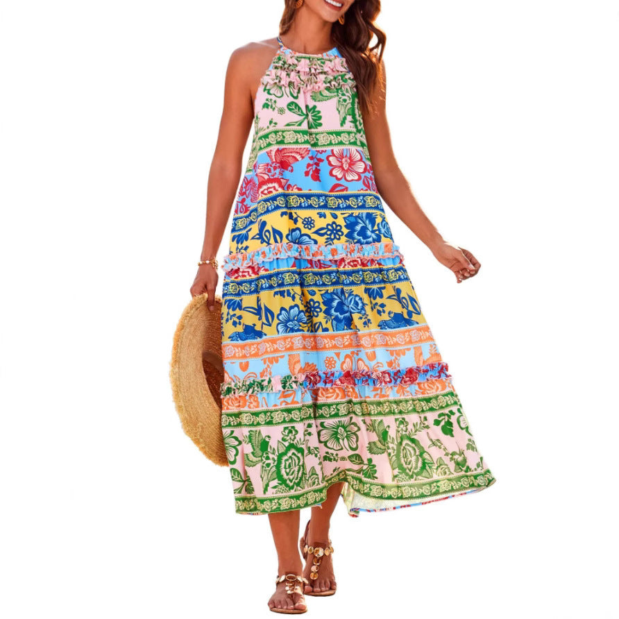 Image of Georgia | Women's Sleeveless Floral Maxi Dress